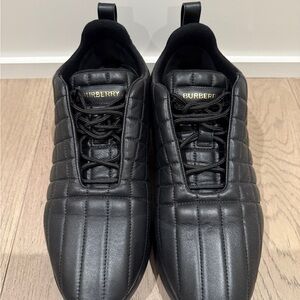 Burberry Men's Black Quilted Sneakers size 45